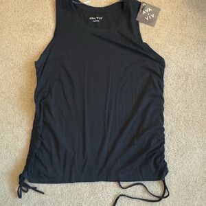 Ava & Viv Black Tank Top with Side Ties